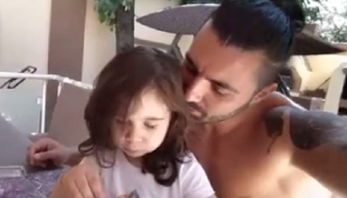 VIDEO / Imagini absolut adorabile cu fiica lui Pepe! Cum o păcăleşte artistul să spună poezia pentru serbarea de la grădiniţă