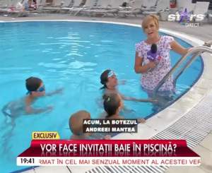 FOTO &VIDEO / Reporterul Antena Stars a făcut spectacol la botezul fiului Andreei Mantea. Ce s-a văzut la TV e incredibil