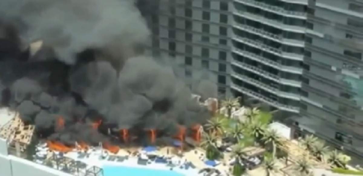 VIDEO / Incendiu la un hotel din Las Vegas! Cel puţin două persoane au fost rănite