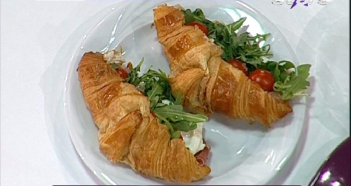 REŢETA ZILEI - SÂMBĂTĂ: "Croissant funky", cel mai creativ mic dejun recomandat de Doiniţa Oancea