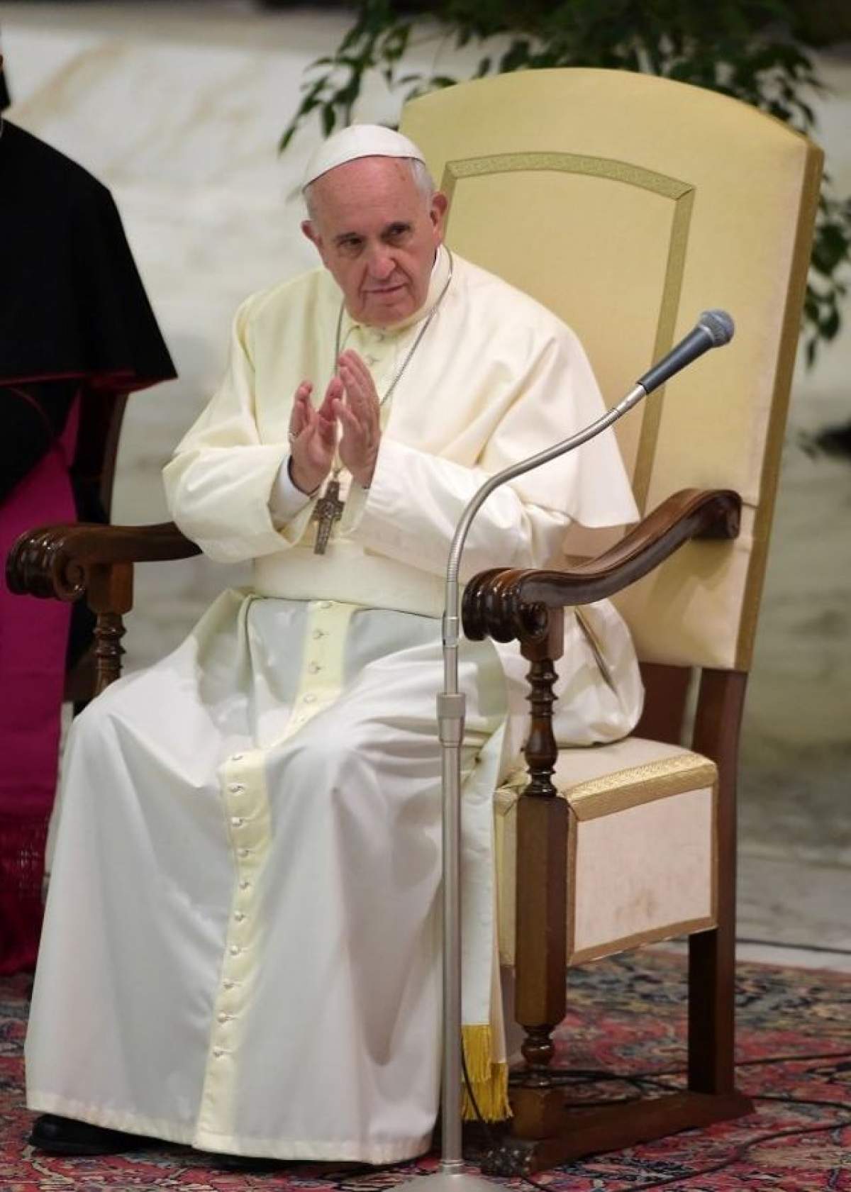 Gest deosebit! Papa Francisc a băut ceai din frunze de coca în avion