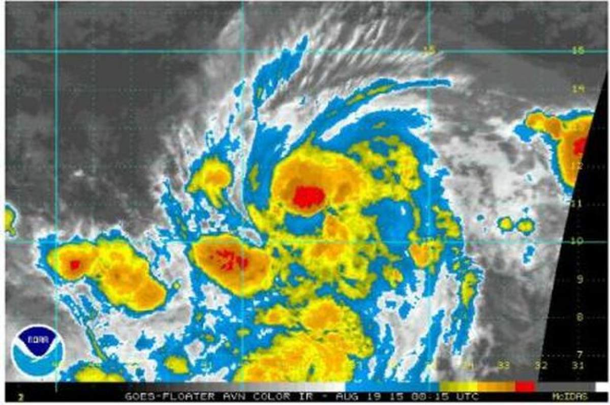 A patra furtună tropicală cu nume din Atlantic în 2015, Danny, ia naștere în largul oceanului