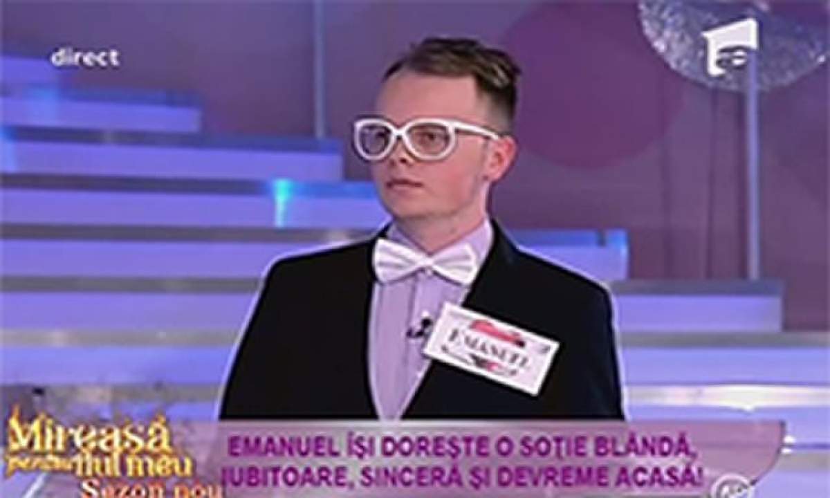 Incredibil cum arăta Emanuel, unul dintre noii concurenţi de la "Mireasă pentru fiul meu". Vei avea un ŞOC