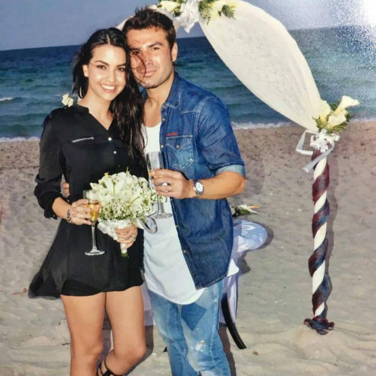 Momentul în care Adrian Mutu şi Sandra au spus "DA". Tânăra "a semnat" pe viaţă cu Briliantul