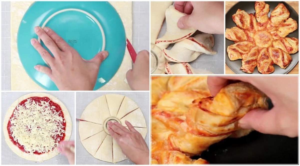 VIDEO / REŢETA ZILEI: VINERI - Pizza suprapusă şi rotită! Îţi ia puţin s-o faci şi salivezi de poftă în timp ce o prepari