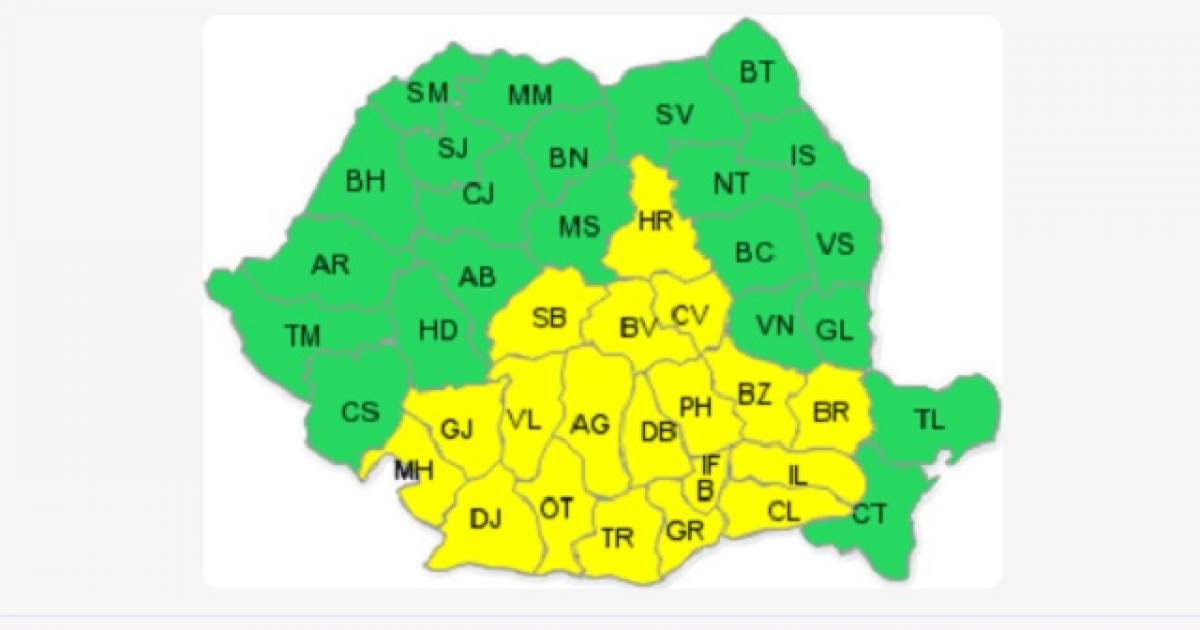 ATENŢIONARE COD GALBEN DE GER! TEMPERATURILE SCAD până la -25 de grade