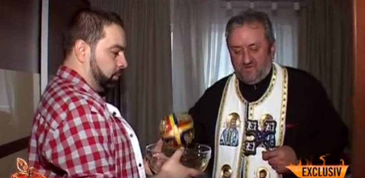 VIDEO / Florin Salam a chemat preotul de urgenţă, acasă, a doua zi după botez! Ce s-a întâmplat