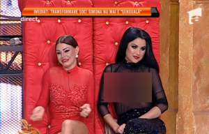 VIDEO /  Daniela Crudu, apariţie fierbinte, în DIRECT, la "Un Show Păcătos"! A purtat un top transparent, ce i-a lăsat sânii la vedere