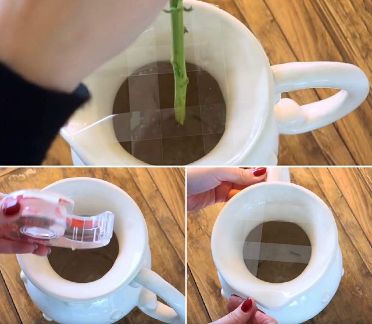 VIDEO / A pus bandă adezivă pe vază şi a revoluţionat munca femeilor atunci când primesc flori! Trucul isteţ de care nu ştiai