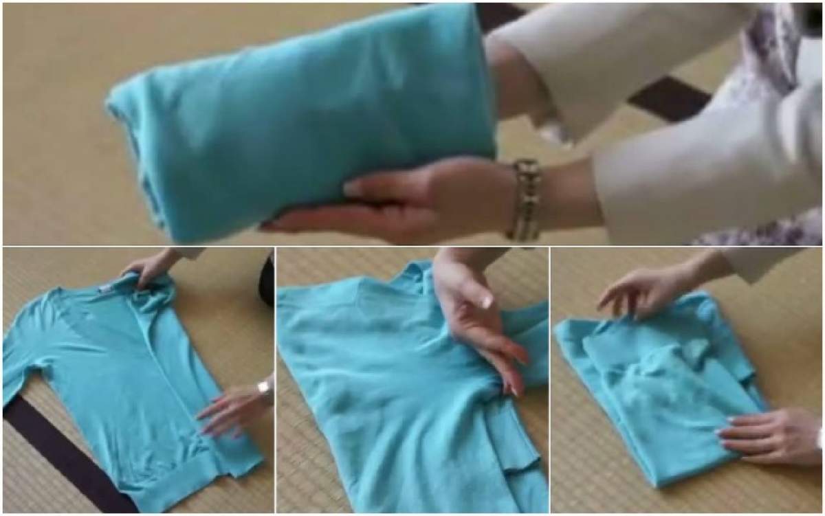 VIDEO / ÎNTREBAREA ZILEI: MIERCURI - Cum să împachetezi corect hainele cu mâneci lungi?