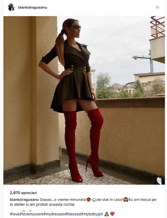 Bianca Drăguşanu, talie de viespe la două săptămâni după ce a născut! A probat o rochie şi a arătat TOT, TOT, TOT