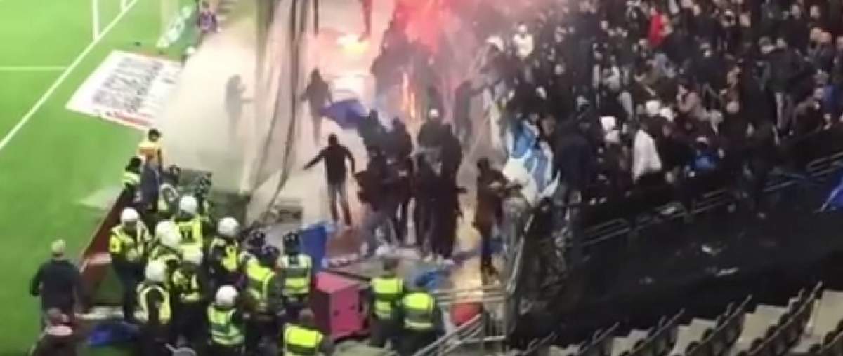 VIDEO / Violenţe incredibile în fotbalul suedez! Huliganii s-au bătut cu poliţiştii