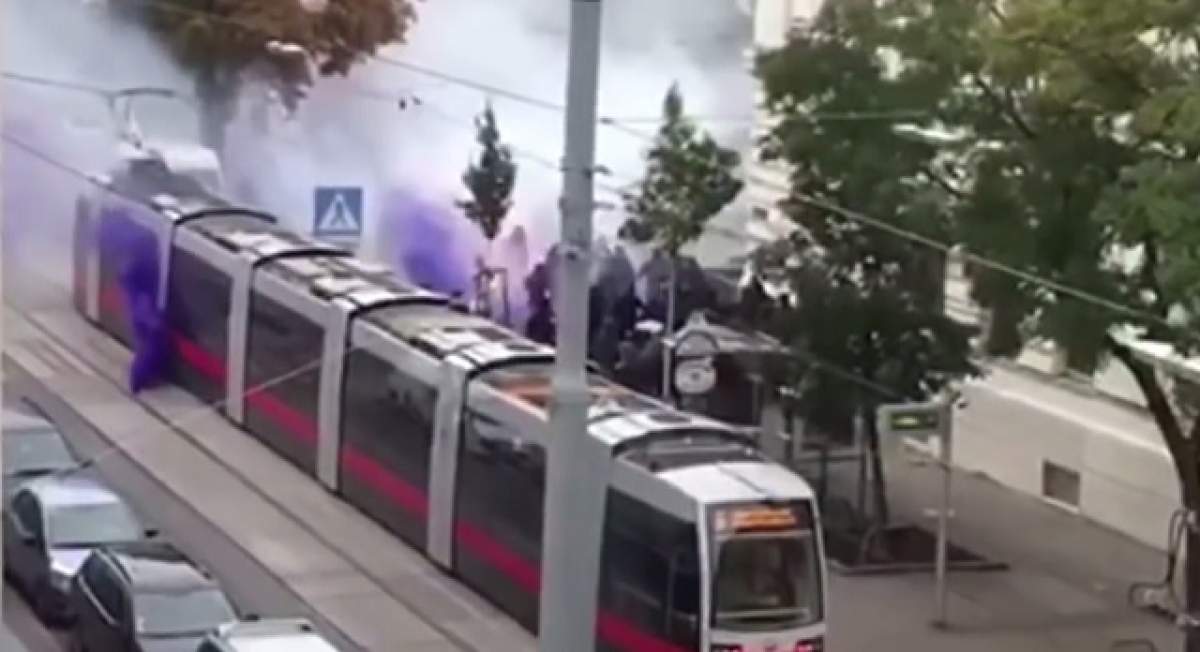 VIDEO / Viena a fost devastată! Ciocniri violente între huliganii de la Rapid şi Austria!