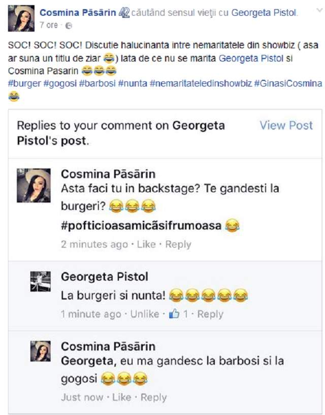 Gina Pistol şi Cosmina Păsărin, conversaţie ca între fete! Prezentatoarea "Chefi la cuţite", mărturisiri despre nuntă