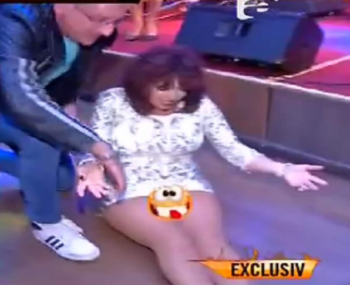 VIDEO /  Carmen Harra, accident la "Un show păcătos": "Am picioarele asigurate pentru 3 milioane de dolari"