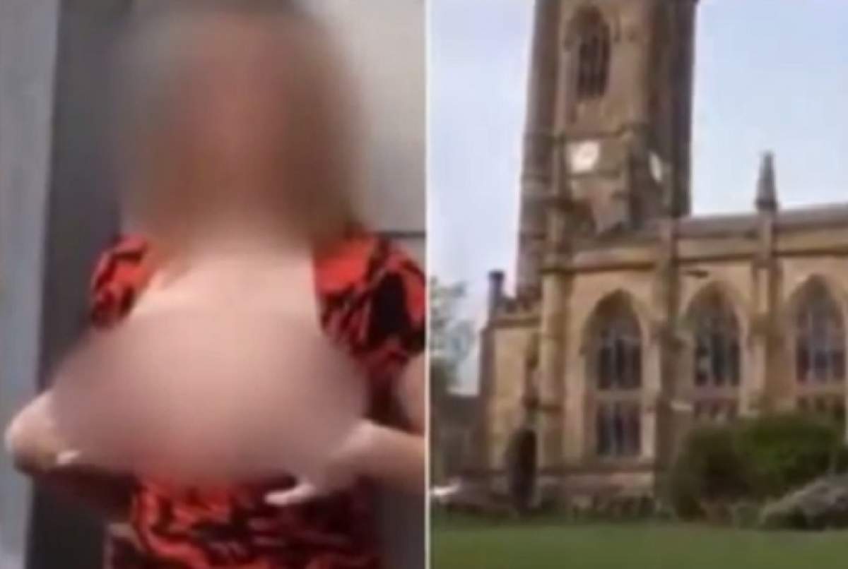 VIDEO ŞOC / A fost filmată în timp ce se masturba în curtea bisericii!