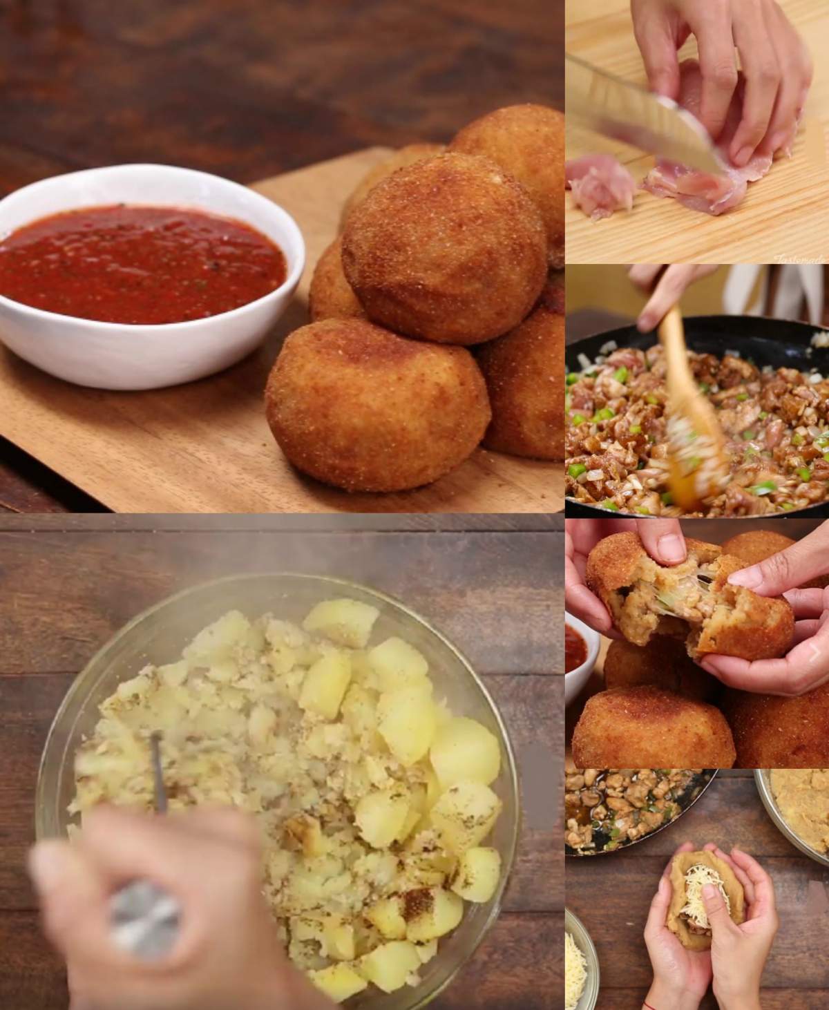 VIDEO / REȚETA ZILEI: Vineri - ”Bombă” de pui în cartofi fierți și brânză! E un deliciu doar privind