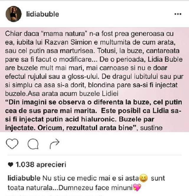 FOTO / Lidia Buble şi-a mărit buzele? A suportat cât a suportat, dar acum răbufneşte!