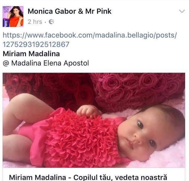 Monica Gabor a revenit pe Facebook! Ce a ales să posteze a uimit pe toată lumea: "E fetiţa ta?"