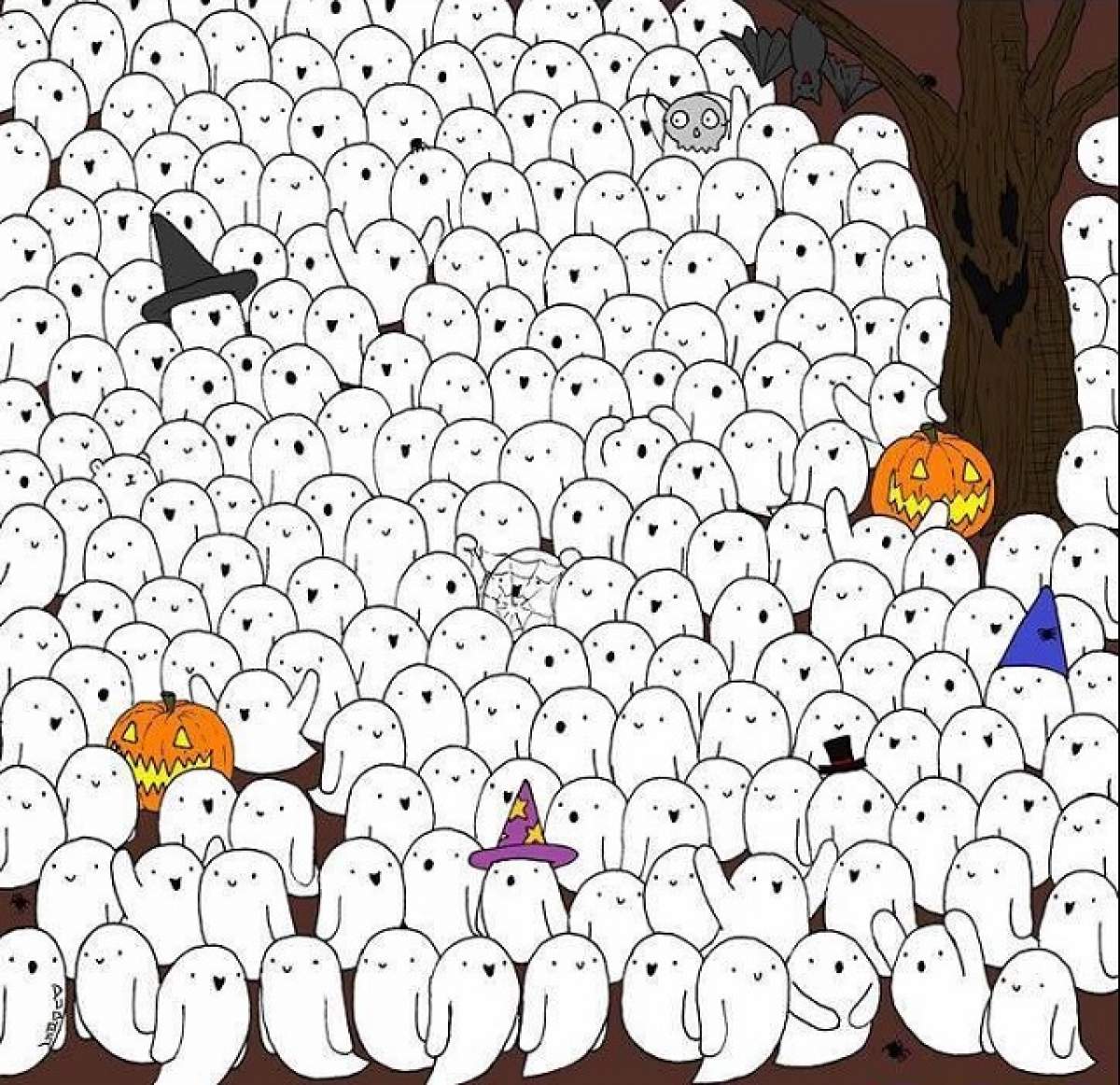 TEST! Poţi să găseşti ursul polar în mulţimea de fantome?