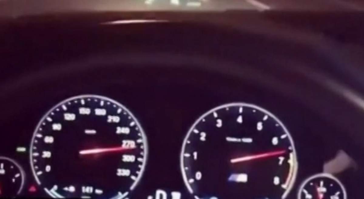 VIDEO / S-a filmat în timp ce conducea noaptea, pe Autostrada Soarelui, cu aproape 330 de km/h
