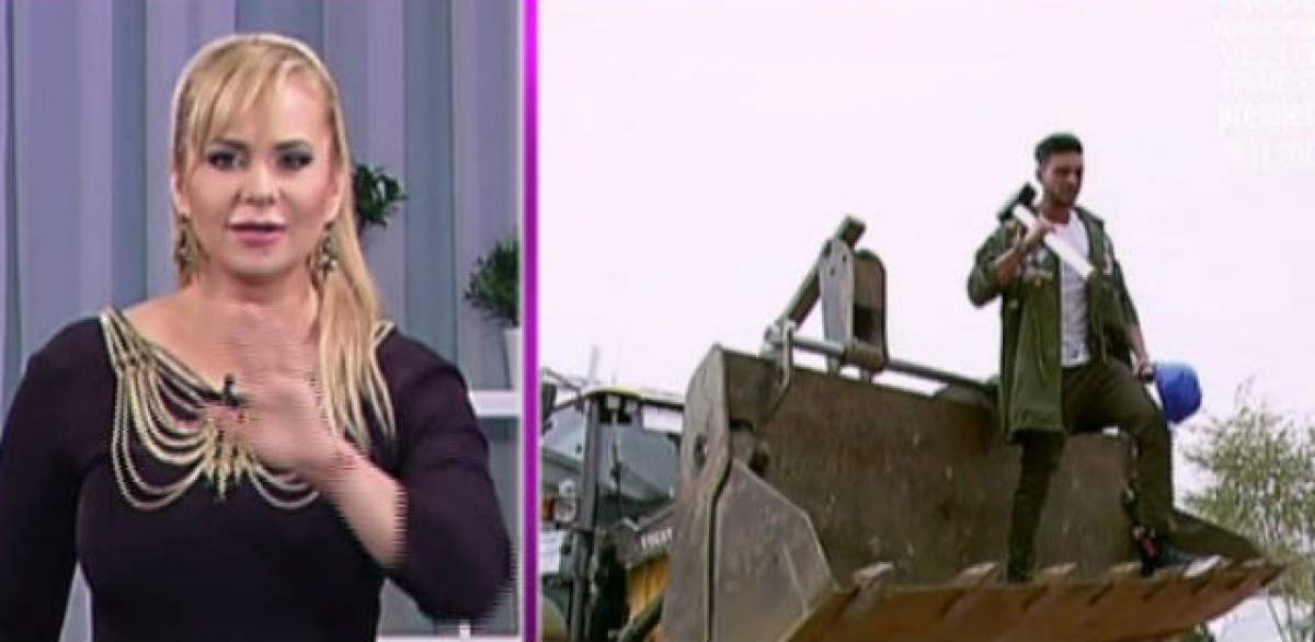VIDEO / Dorian Popa, pe un buldozer și cu un baros în mână la "Mireasă pentru fiul meu"! Reacţia Paulei Chirilă: "Vrei să intri cu buldozerul peste noi!"