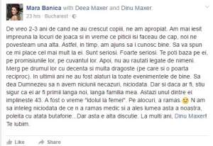Mara Bănică şi-a recunoscut DRAGOSTEA pentru Dinu Maxer. Reacţia Deei a venit imediat! Totul e public