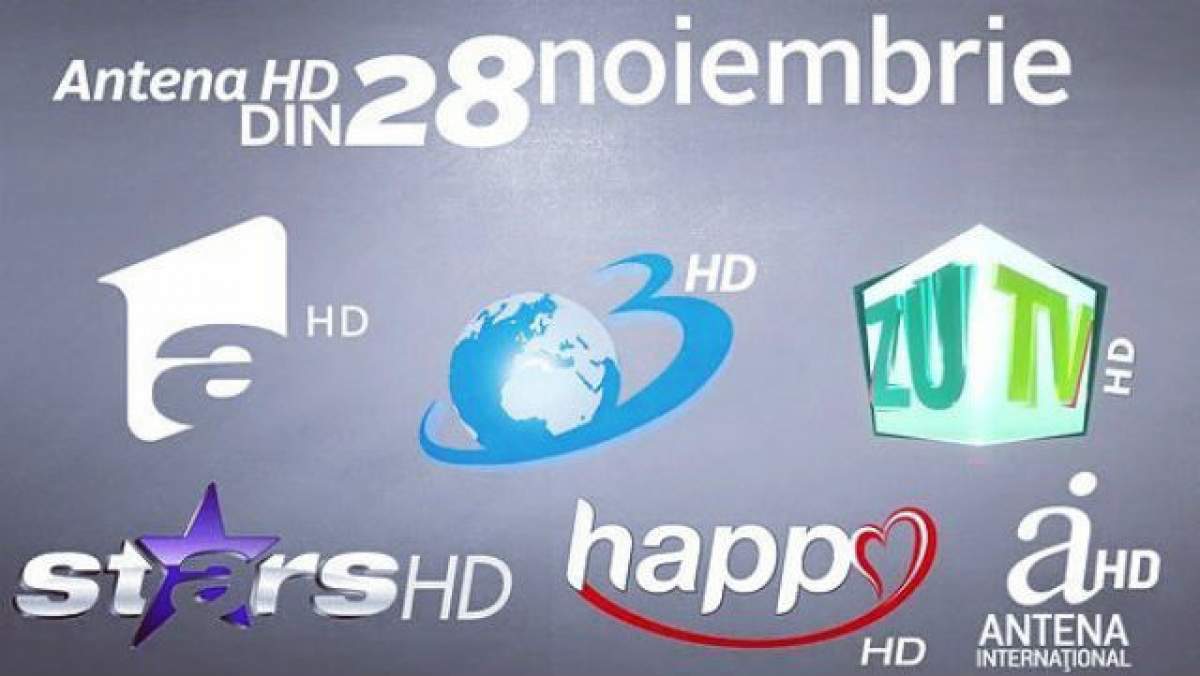 Antena 1, Antena 3, Antena Stars, Happy Channel și ZU TV emit în FORMAT HD! Uite ce trebuie să faci dacă nu le poţi vedea