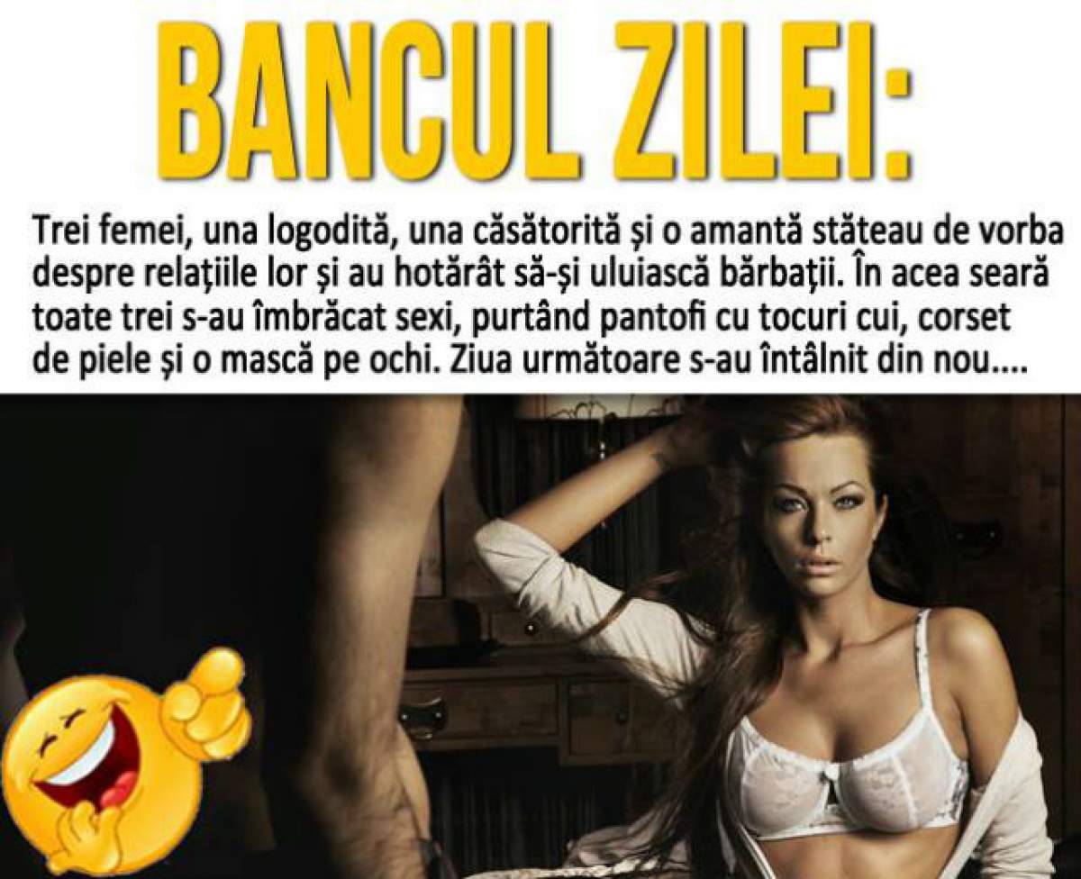 BANCUL ZILEI – LUNI: "Ne-am întâlnit în biroul lui. Purtam corsetul de piele, tocuri cui foarte înalte, masca și..."