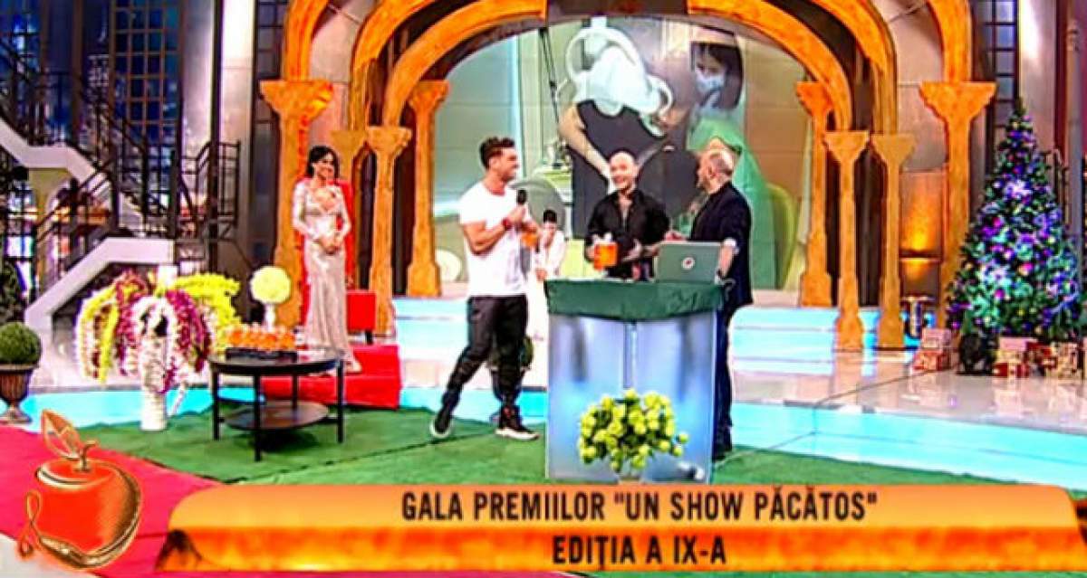 VIDEO & FOTO / Unul dintre atuurile sale i-a adus un PREMIU INEDIT! Ce categorie a câştigat Dorian Popa în cadrul galei Premiilor "Un show păcătos"