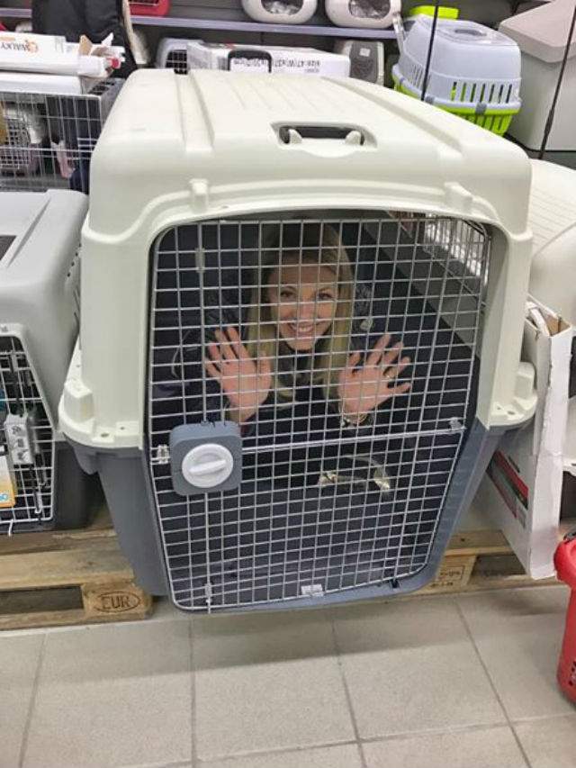 FOTO / Cabral şi-a închis soţia într-o cuşcă de câini! Imaginea care stârnit hohote de râs pe internet