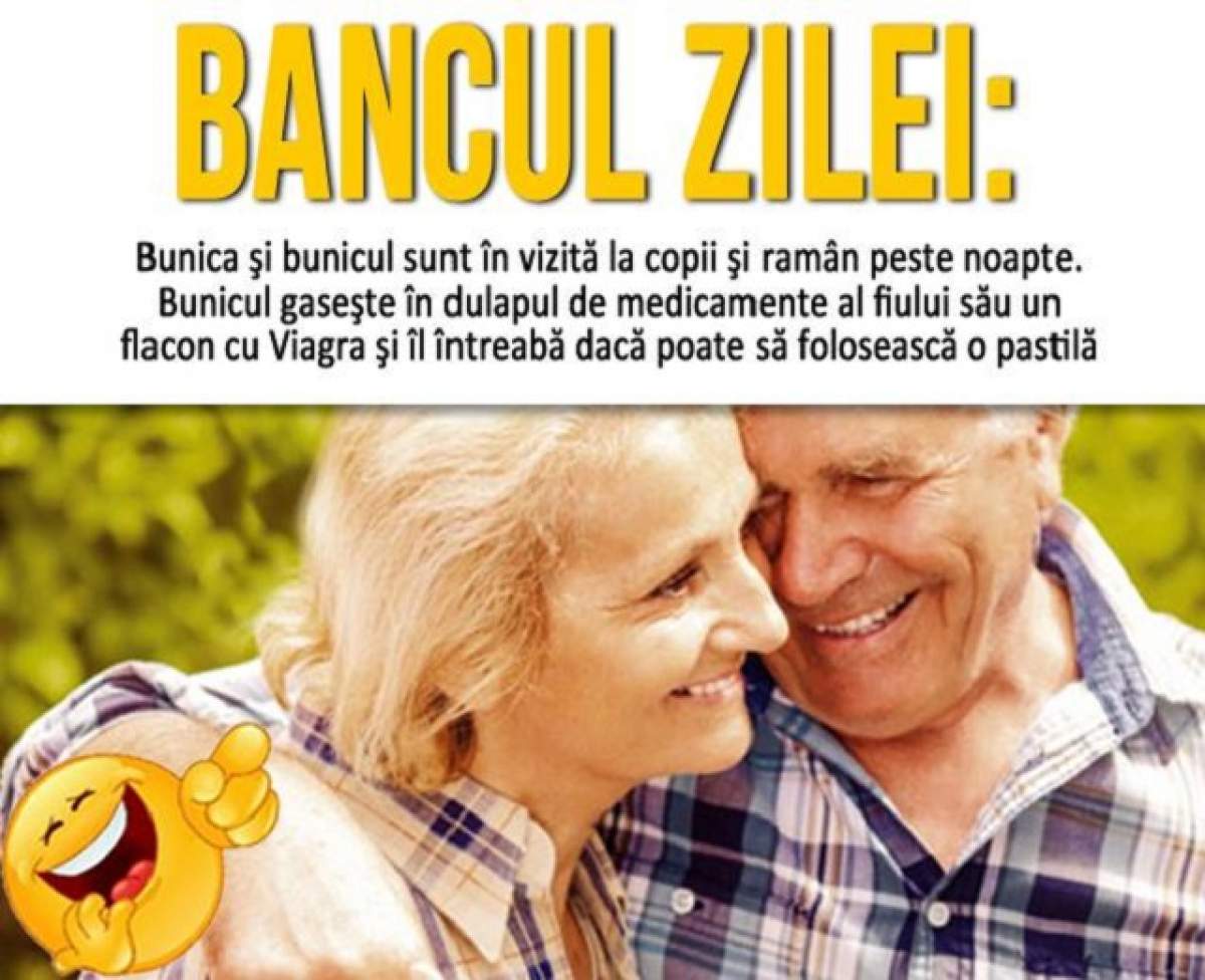 BANCUL ZILEI - MIERCURI: Bunica şi bunicul sunt în vizită la copii şi ramân peste noapte...