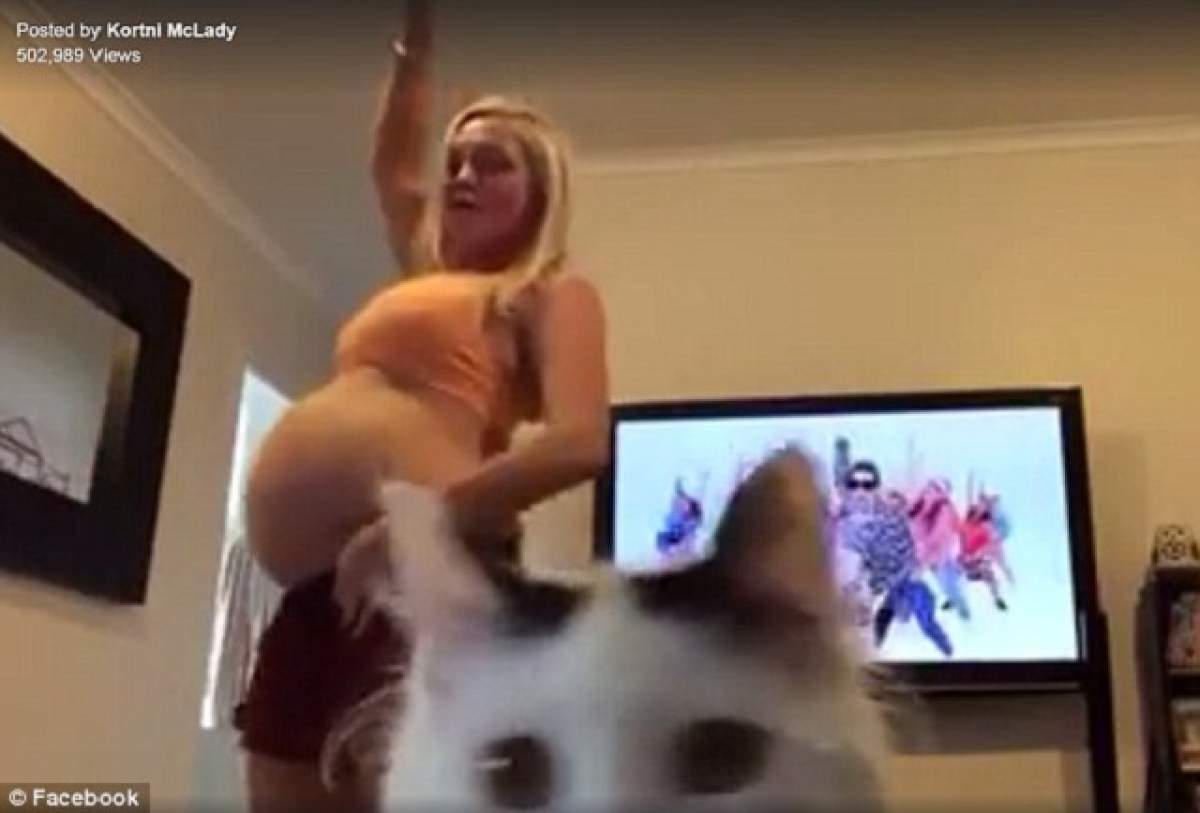 VIDEO / E şi asta o strategie pentru a grăbi travaliul! O gravidă dansează ca Justin Bieber. Imaginile au fost urmărite de jumătate de milion de internauţi