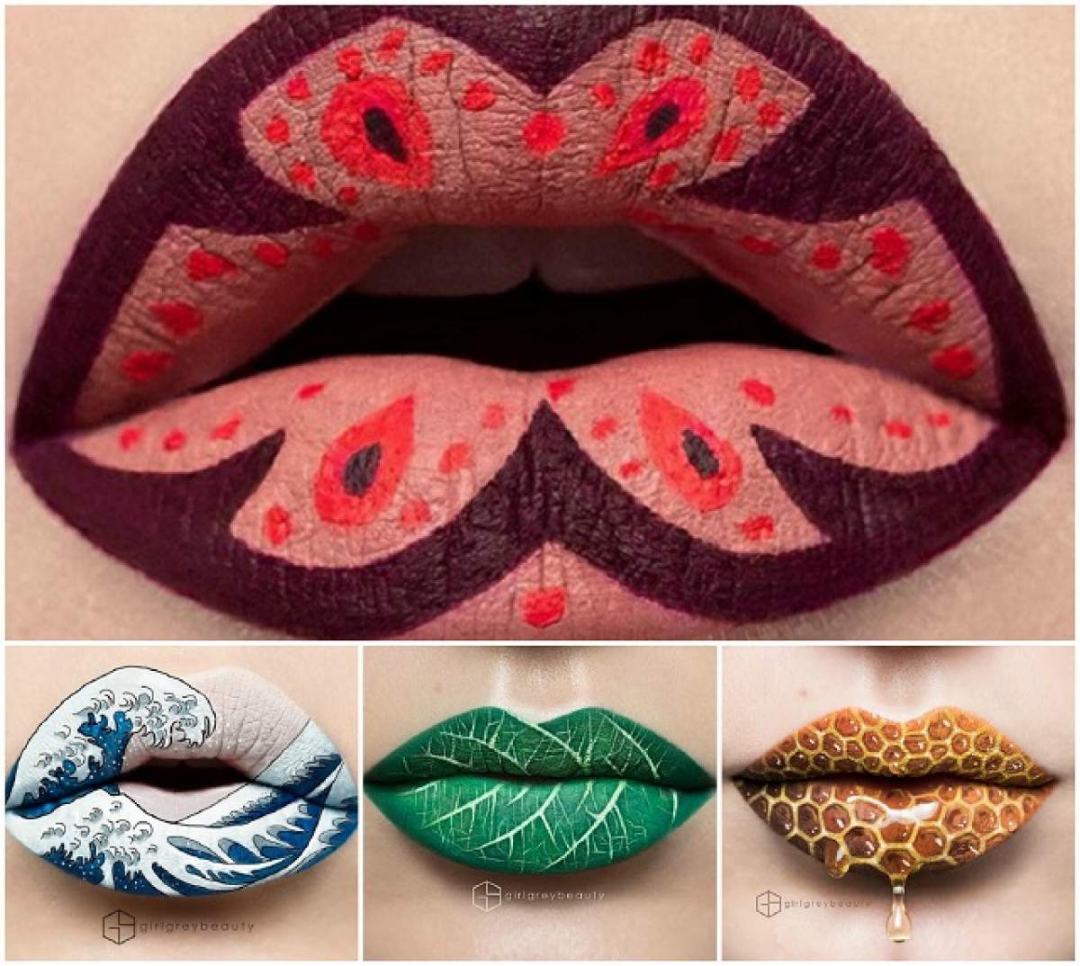 FOTO & VIDEO / Şi-a transformat buzele în opere de artă cu pensula! Cum s-o faci şi tu acasă