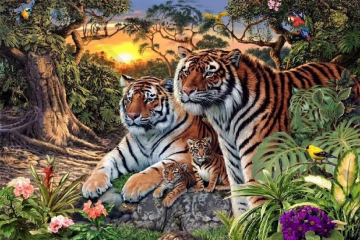 FOTO / Priveşte bine imaginea şi spune câţi tigri vezi în fotografie! Nouă din zece persoane au greşit răspunsul! Facem pariu că nu ghiceşti?