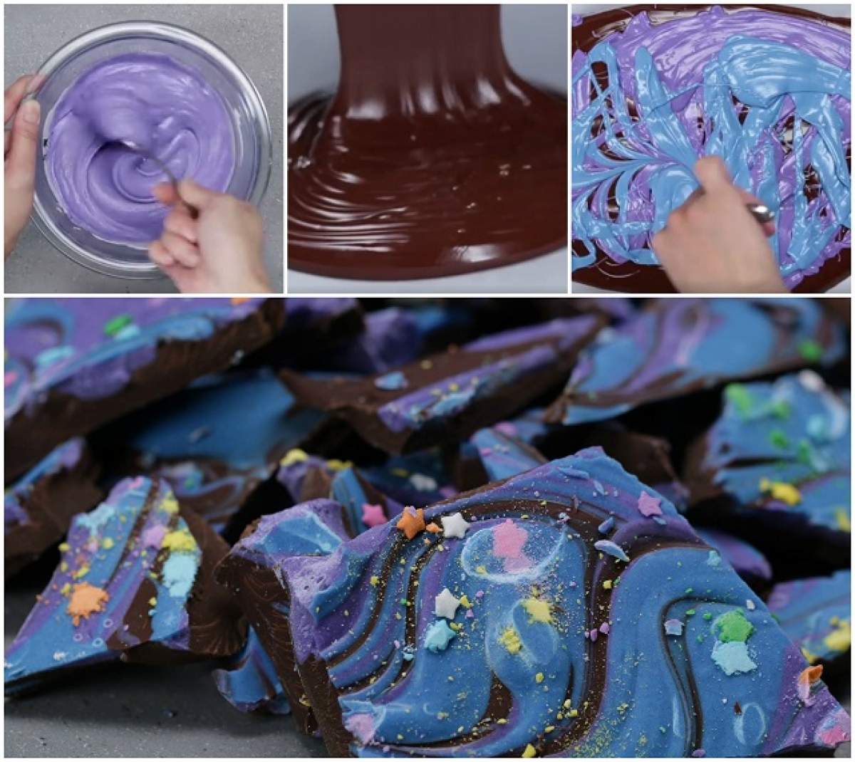 VIDEO / REŢETA ZILEI: MIERCURI - Ciocolată galaxie! Cum să o faci acasă şi să te bucuri de cel mai bun desert