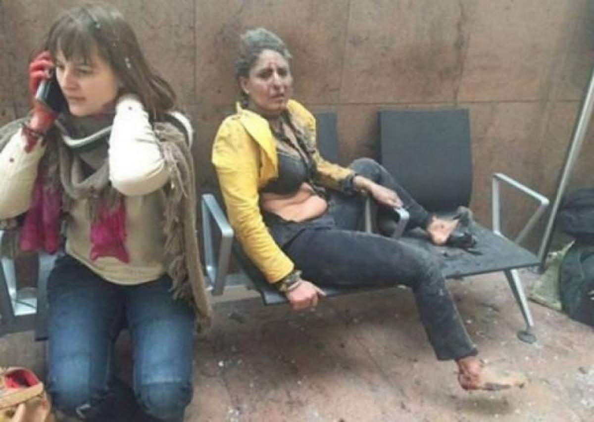 Uite cine era femeia în uniformă galbenă plină de sânge de la atentatele de la Bruxelles! "Familia ei a fost anunţată"