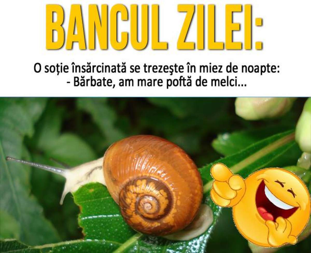 Bancul zilei: O soţie însărcinată se trezeşte în miez de noapte: Bărbate, am mare poftă de....