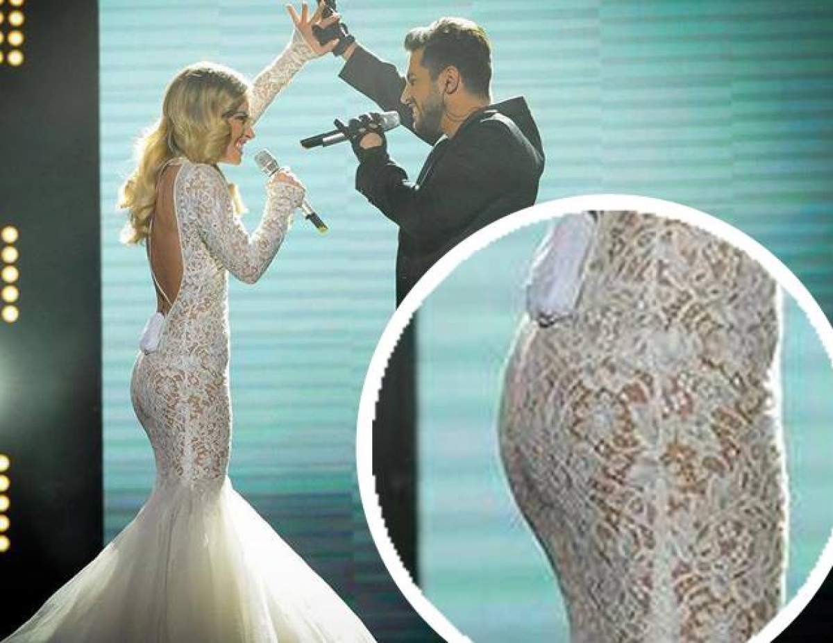 FOTO  /  Apariţie senzaţională pe scena de la Eurovision! O cântăreaţă celebră a îmbrăcat o rochie transparentă! Toţi au privit-o îndelung