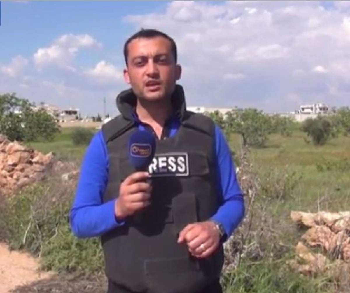 VIDEO / ŞOCANT! Un jurnalist este rănit, în direct, de un bombardament