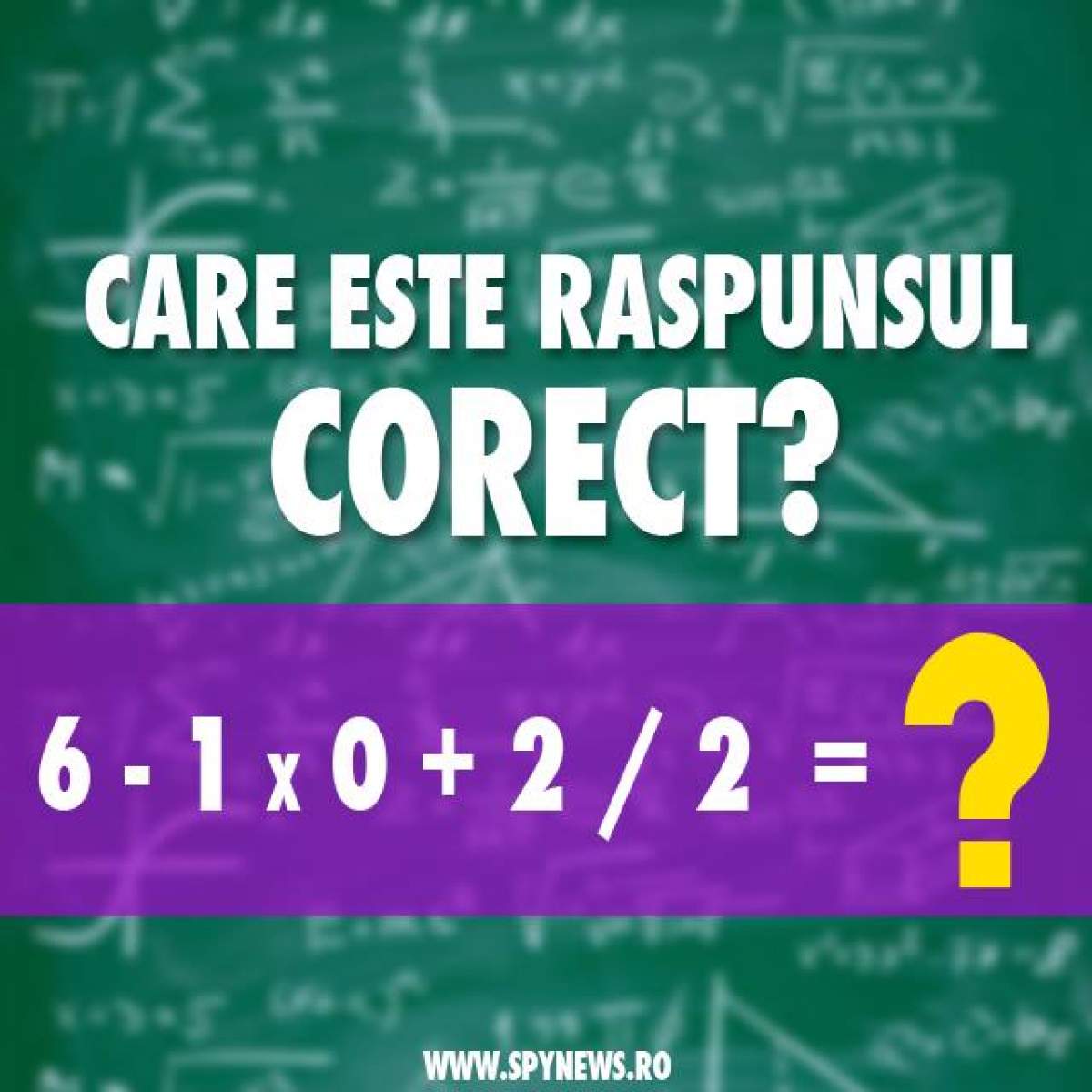 VIDEO / Crezi că ştii să rezolvi această problemă de matematică? Mii de internauţi au greşit răspunsul corect