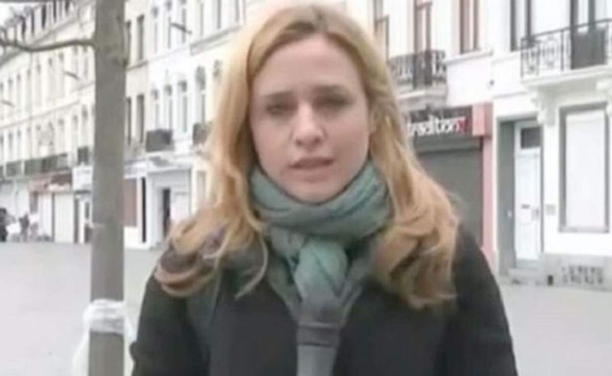 VIDEO / Momente de panică pentru o reporteră! A fost atacată în timp ce transmitea în direct, din cartierul din Bruxelles, în care au avut loc atentatele sângeroase