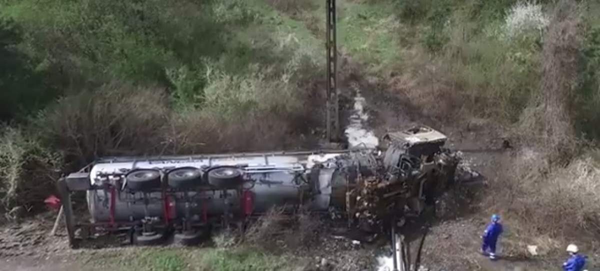 VIDEO / Ce a surprins o dronă la locul accidentului de pe Valea Prahovei! Imagini spectaculoase