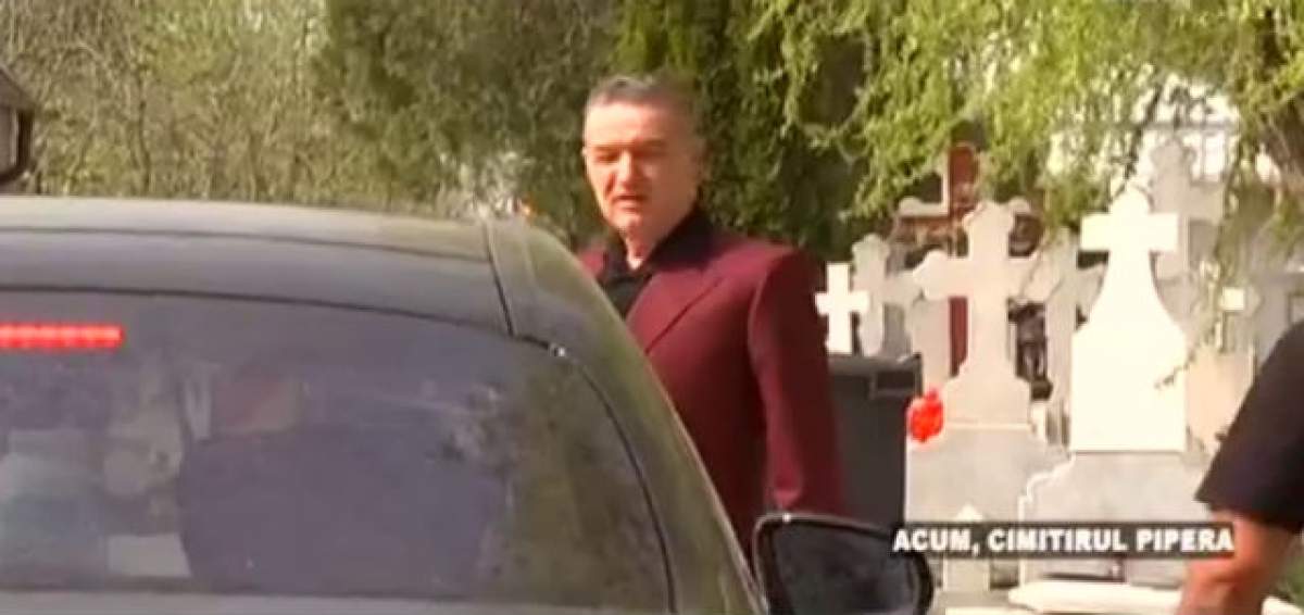 VIDEO / Gigi Becali a ajuns la înmormântarea bunului său prieten, Cornel Patrichi. Primele imagini