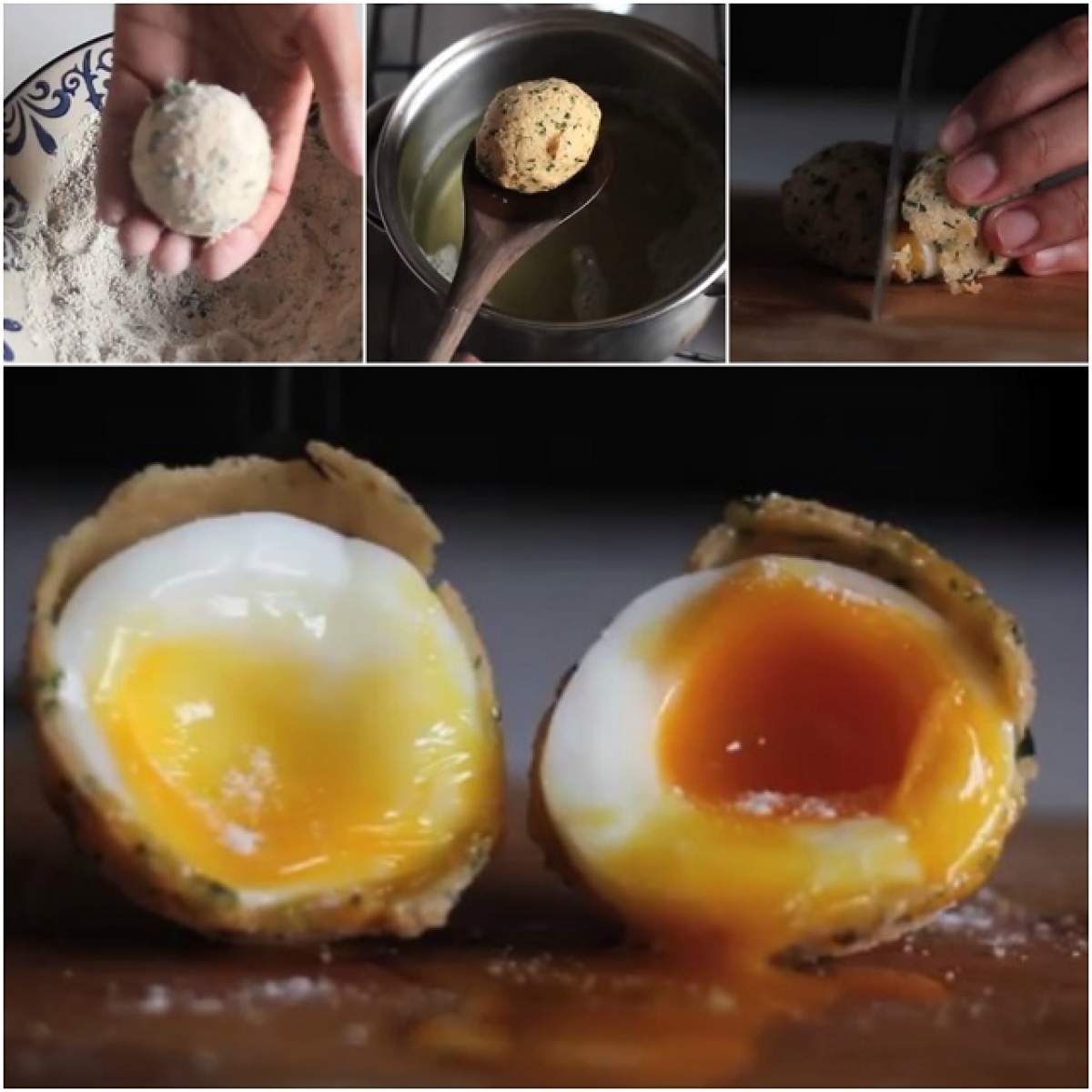 VIDEO / REŢETA ZILEI: MIERCURI - Ouă fierte, prăjite în pesmet!