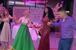 VIDEO / Imagini de la PETRECEREA de BOTEZ a fiicei Sânzianei Buruiană! Blonda a renunţat la pantofii cu toc şi a dansat pe mese