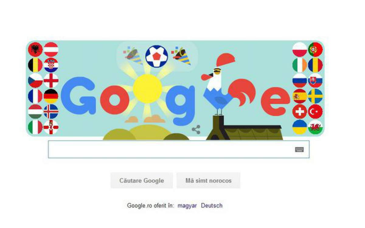 EURO 2016. Google sărbătoreşte începutul Campionatului European din acest an