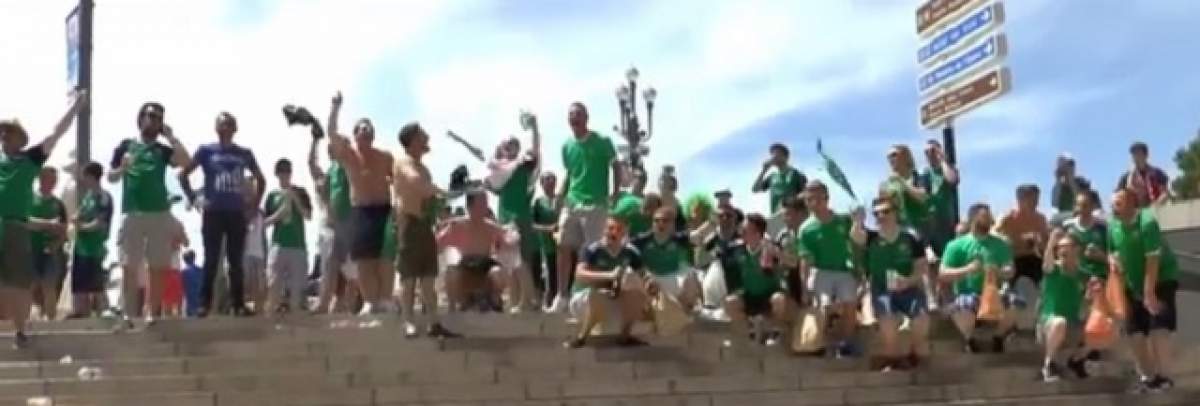 VIDEO / Se poate şi aşa! După violenţele provocate de ruşi şi de englezi, polonezii şi nord-irandezii au făcut show la EURO 2016