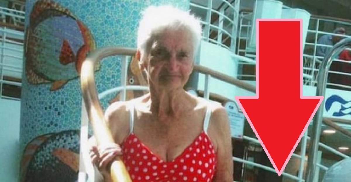 O femeie de 90 de ani s-a îmbrăcat în costum de baie pe croazieră! Internetul a făcut-o virală după ce s-a văzut ce avea sub sâni