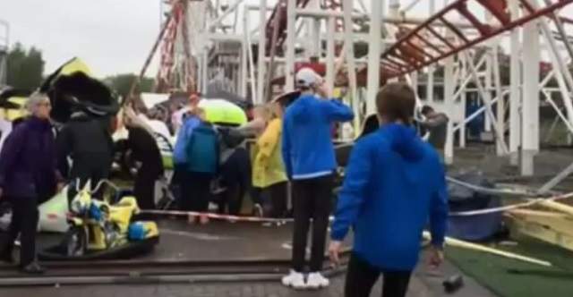 Accident teribil în Marea Britanie! 11 persoane au fost rănite la un parc de distracții, după ce vagoane dintr-un rollercoaster s-au prăbuşit